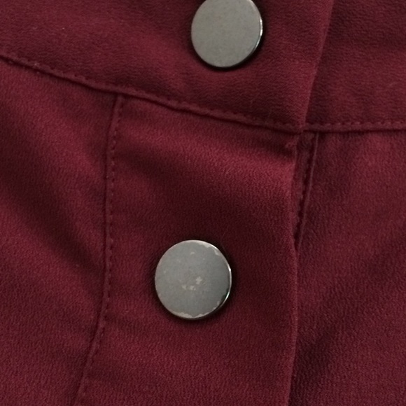 Avec Les Filles - Anthropologie Button Front A-Line Mini Skirt - Picture 2 of 8